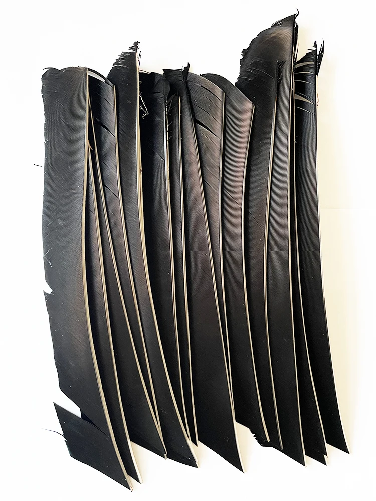 100 Stücke Linker Flügel Bogenschießen Pfeil Spirale Twist Wrap Volle Länge Federn 18-25 CM Echte Türkei Befiederung Jagd Befiederung DIY – Detail 10
