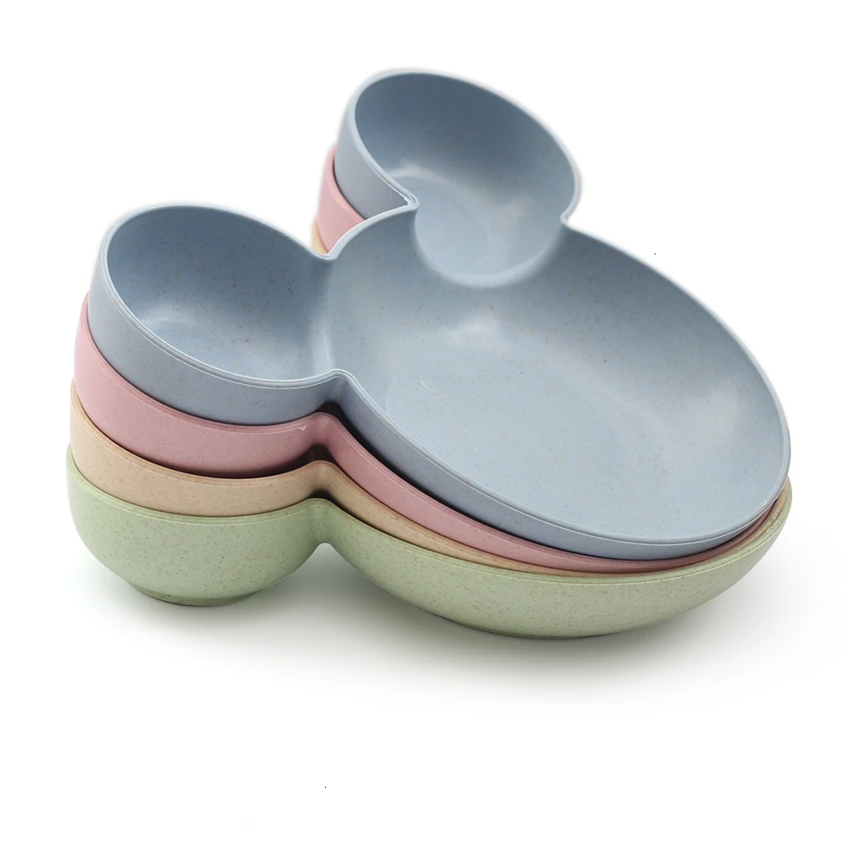 

Kid Cartoon Mouse Cat Bowl Dishes Lunch Box Kid Baby Children Infant Baby Rice Feeding Bowl Plastic Snack Plate Tableware New