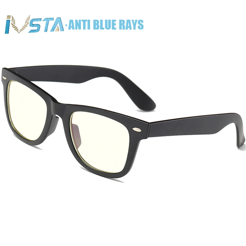 

IVSTA 2140 Gaming Blue Light Glasses Frame Men Computer Yellow anti Blue Rays Myopia Prescription Optical Luxury Brand Designer
