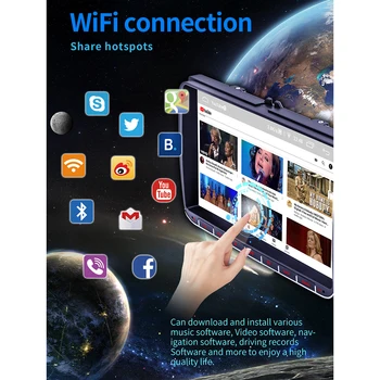 

60W Car MP5 Player WIFI Accessories 9 inch Stereo Wireless GPS For Golf