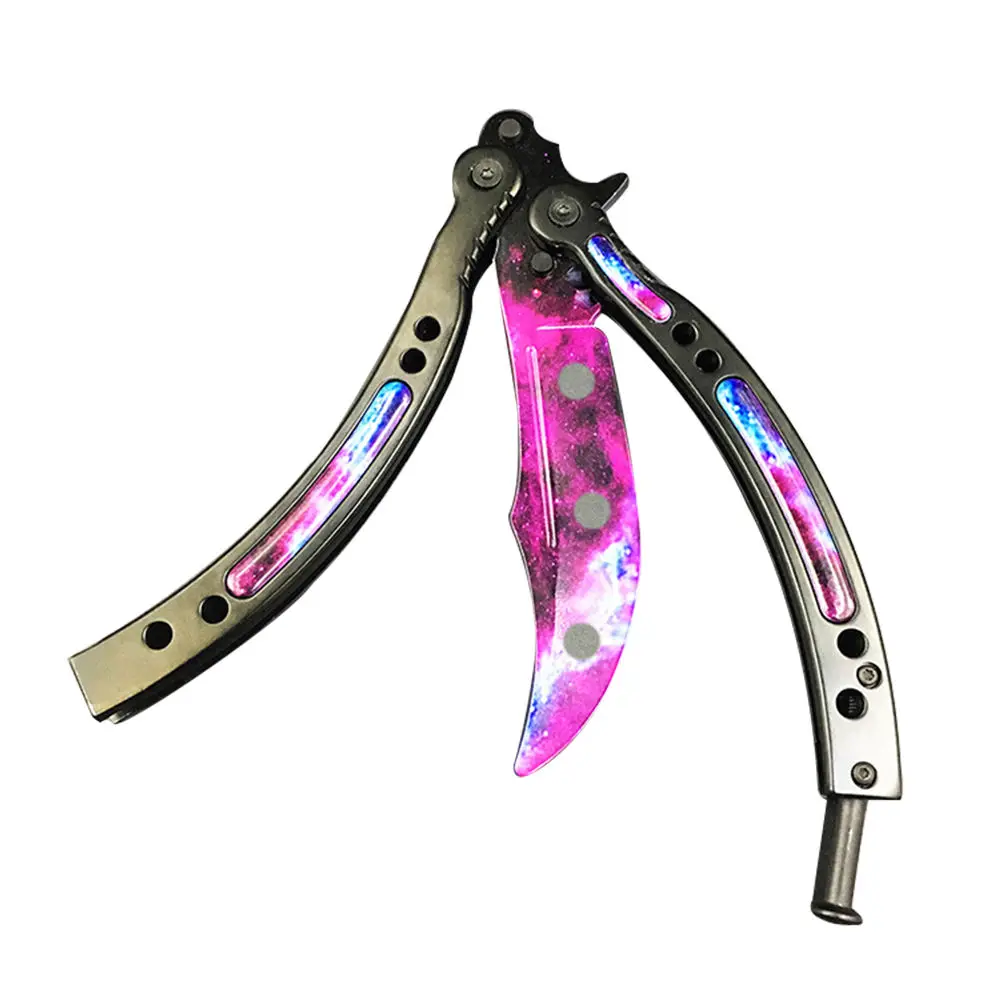 1088 Бабочка в ноже balisong Karambit складной нож Лезвие подарок для мужчин тренировочный нож Практичный Нож не заточенный с отверткой - Цвет: 1088