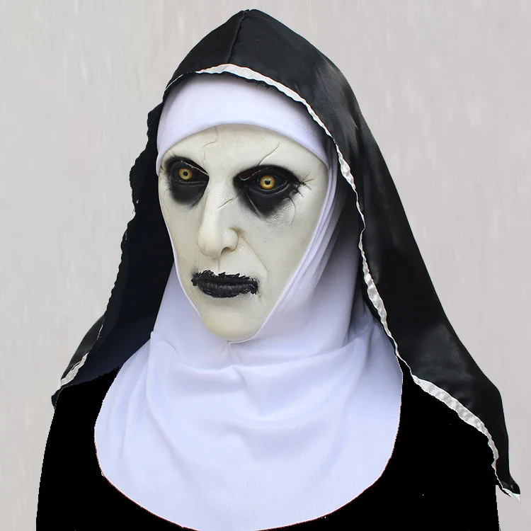 

2019 New Horror Nun Mask Women Men Adults Full Face Masks Halloween Masquerade Prop Mardi Gras Party Supplies