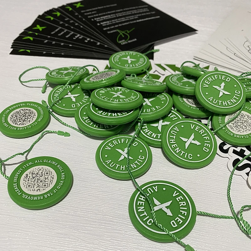 5sets/lot 2020 Stockx Tag Green Circular Tag Rcode Stickers Flyer Plastic  Shoe Buckle Verified X Authentic Tag - Shoe Care Kit - AliExpress
