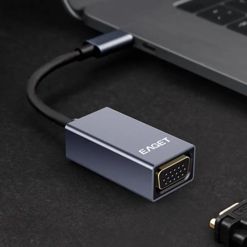 Eaget CH01 Мини Портативный тип-c USB-C VGA адаптер Мужской USB C Женский VGA конвертер кабель для Windows компьютер телефон планшет