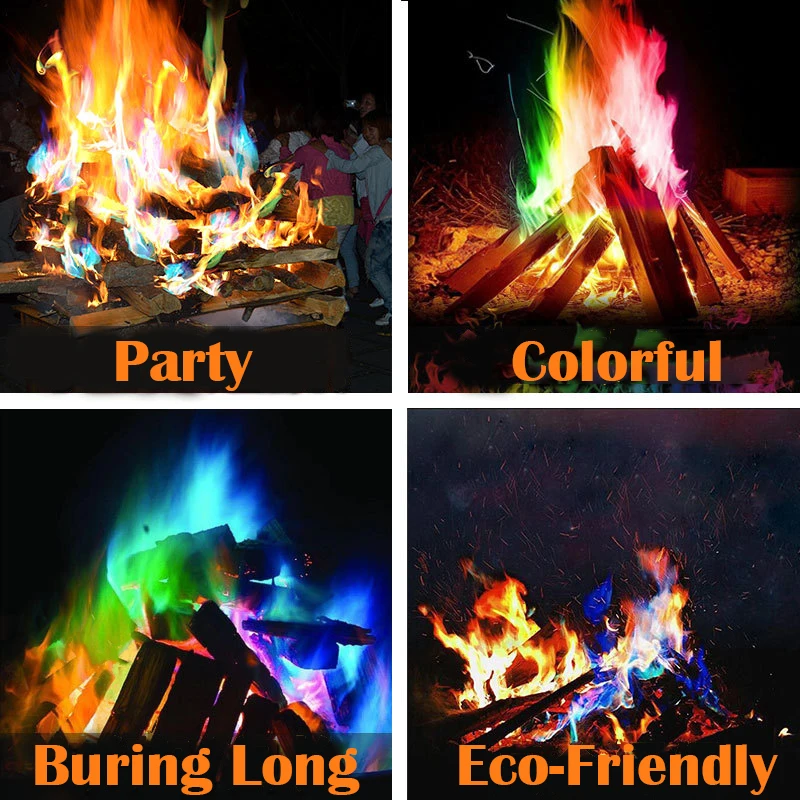 

Mystical Fire Magic Tricks Coloured Magic Fire Flame for Bonfire Campfire Party Fireplace Flames Powder Pyrotechnics Toys 600g