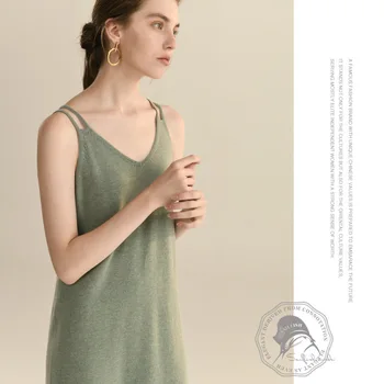 

Women Dress High-quality Wool Sweater Long Knitted Dress 2020 Autumn And Winter New Women's Wool Dress Five-color All-match