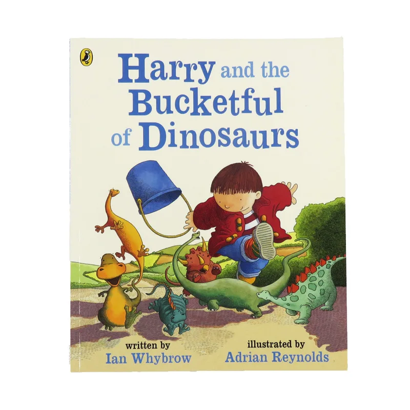 Гарри и ведро полный динозавров дети Английский Оригинальный история книга с картинками