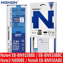 NOHON-Batería de repuesto Original para Samsung Galaxy Note 3, 4, 8, Note 8, N9500, Note 4, N9100, N910X, NFC, N9000