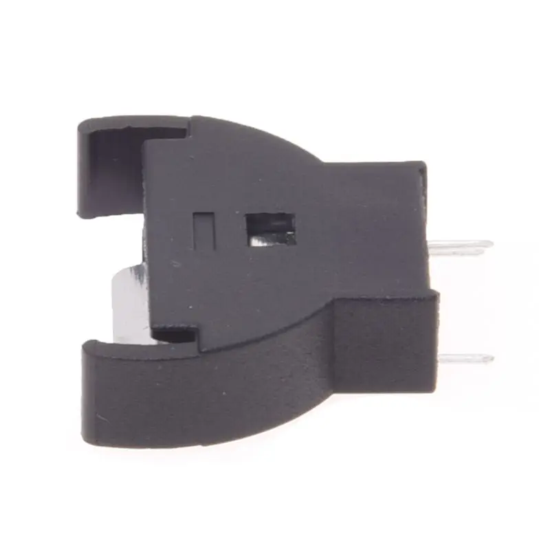 

10 Pieces Plastic Shell CR2032 Button Cell Battery Sockets Holder Case Black