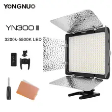 YONGNUO YN300III YN300 III светодиодный светильник 3200 K 5500 CRI95 комплект + AC DC