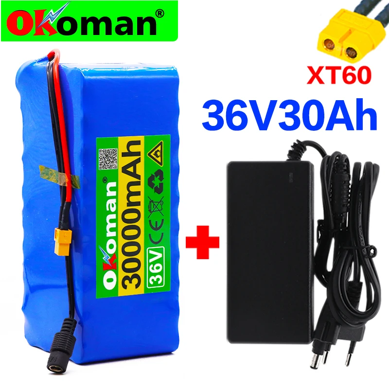 Е-байка 36В 10S4P 30Ah 600W 42V18650 ионно-литиевая аккумуляторная батарея фара для