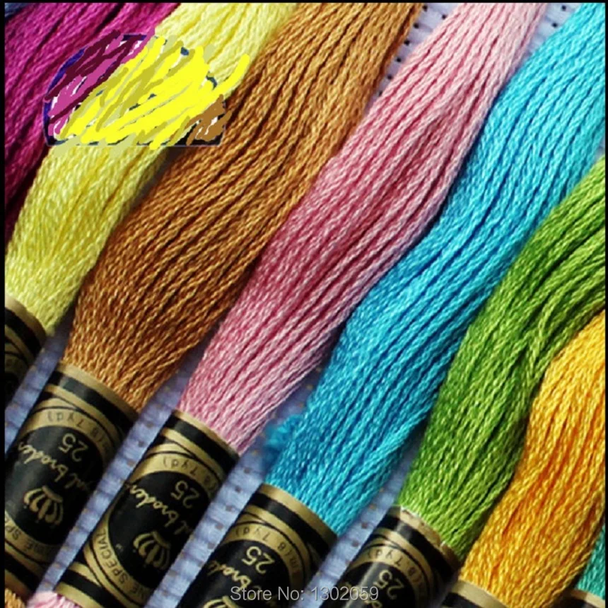 

447 Pieces Of Different Colors + 100 Pieces Of Needle Royal Floss Embroidery Cross Stitch Royal Floss Thread Similar DMC