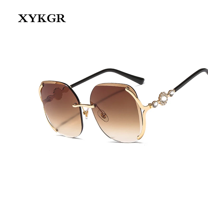 XYKGR новые бескаркасные Солнцезащитные очки женские квадратные модные солнцезащитные очки женские трендовые солнцезащитные очки с океанскими линзами мужские прогулочные солнцезащитные очки UV40