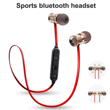 

Bluetooth headset wireless binaural stereo sound in-ear sports magnetic metal noise reduction running Apple Android universal