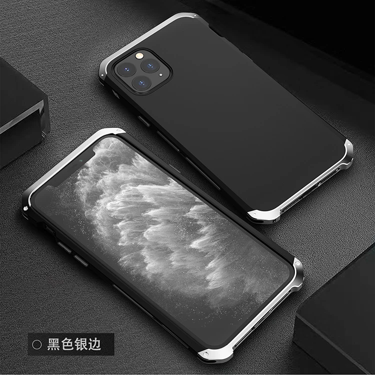 Текстурированная анти-осенняя Металлическая Рамка PC задняя для iPhone 11 Pro Max iPhone11 алюминиевый сплав бампер чехол Note 6 Pro крышка с подарком