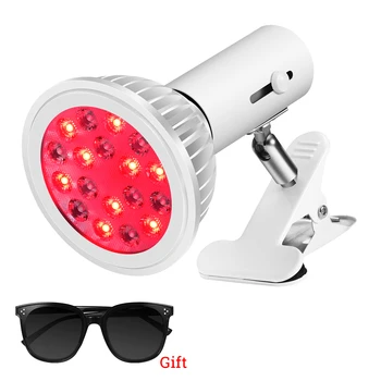 

Red Light Therapy Lamp 660nm/850nm Infrared Therapy Bulbs with Holder for Pain Relief Massage Body Shoulder Back Joint Muscle