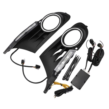 

Car Daytime Running Light LED Indicator Light DRL Bumper Front Fog Lamp for Golf 6 Golf 6 MK6 09-13