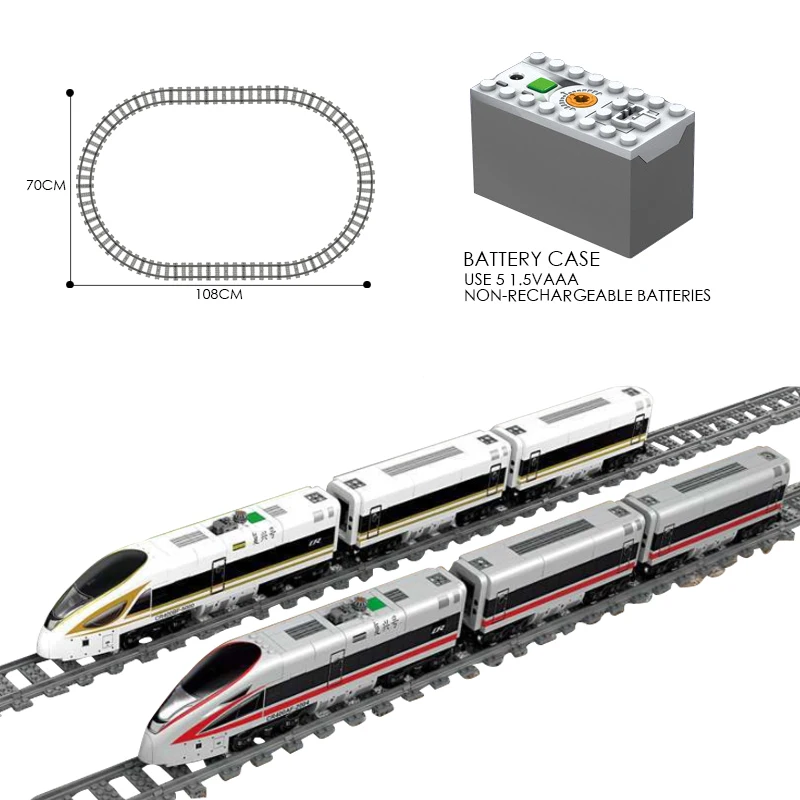 

For LEGOing City Battery Operated Railway Train Motor Box Street View Building Blocks Toys For Children For LEGOing Technic Set
