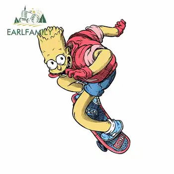 

EARLFAMILY 13cm x 9cm For Simpson Fine Car Stickers Waterproof Decal Scratch-Proof Sticker Custom Printing Anime Graphics