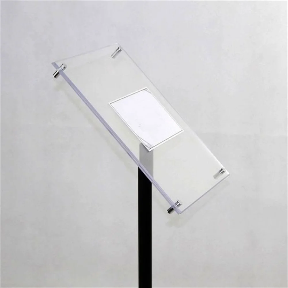 A3 Floor Poster Pedestal Sign Display Holder Floor Stand With Clear Acrylic Poster Frames Signage Display Rack Sign Stand