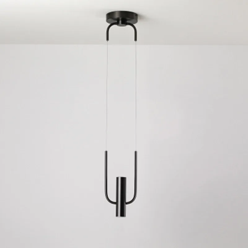 

Modern black/golden LED pendant lights Nordic dining room fixtures study room hanging lamp Iron bedroom suspension luminaire