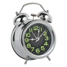 Reloj despertador Vintage Retro con puntero silencioso y doble timbre fuerte, reloj despertador con luz de noche junto a la cama, decoraciones para el hogar