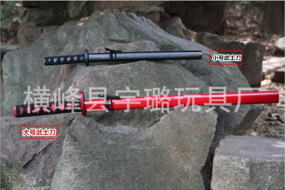72 Cm Large Size Wooden Samurai Sword Solid Wood Paint Spraying Sword Wood Samurai Sword Is Not Open Edge Scenic Area Hot Sales