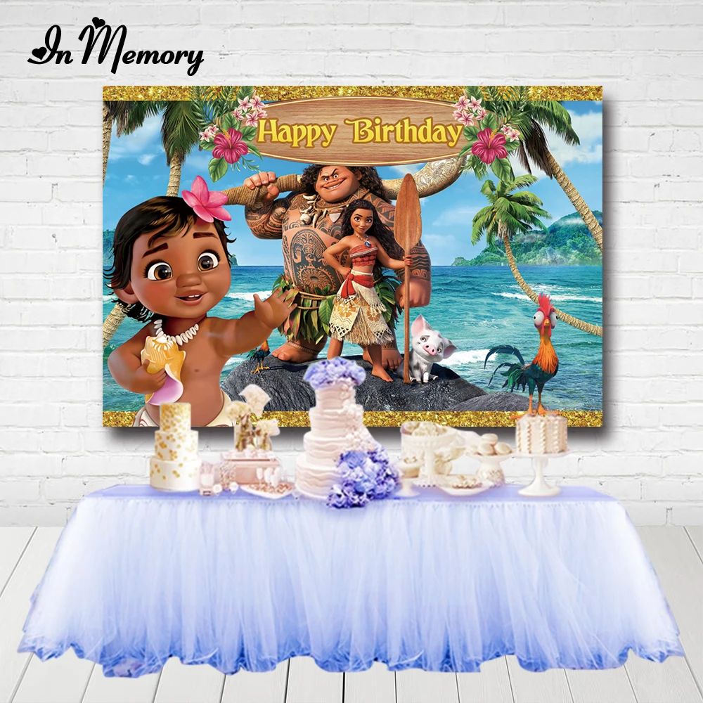 Inmemory Moana Waialiki Maui Beach Backdrop For Kids Happy