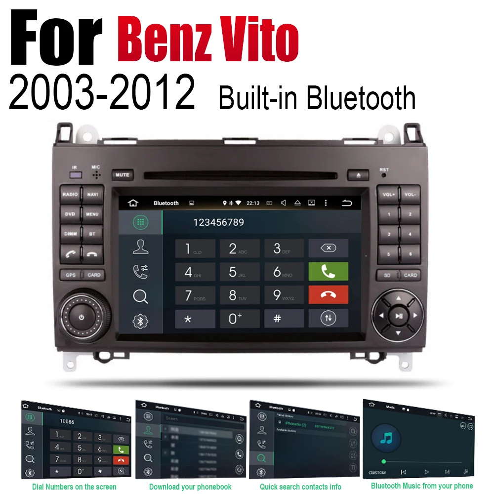 Автомобильный DVD плеер GPS навигация для Mercedes Benz Vito 2003 ~ 2012 NTG автомобильный