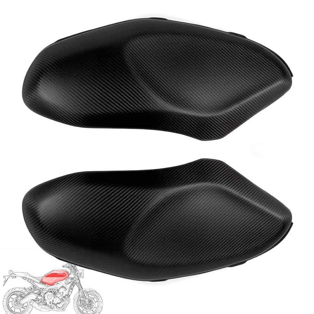 

New 3k 100% Matte Carbon Fiber Tank Side Covers For Yamaha XSR900 2017 2018 2019 full 2pcs