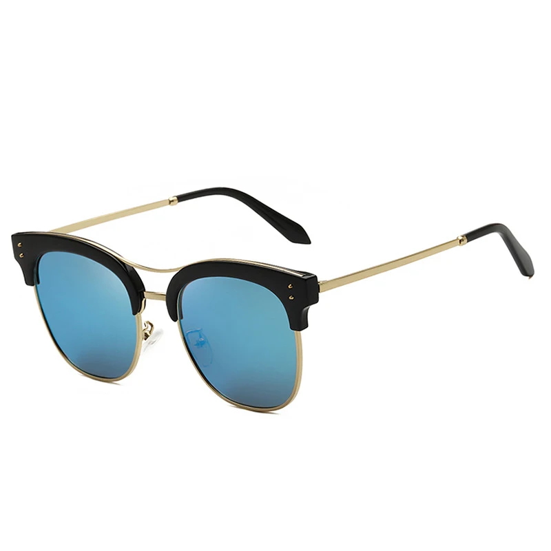 6 sunglasses Женская мода кошачий глаз солнцезащитные очки зеркальные отражающие линзы негабаритных солнцезащитных очков поляризационные очки UV400 защита для девушек - Цвет линз: 6 sunglasses