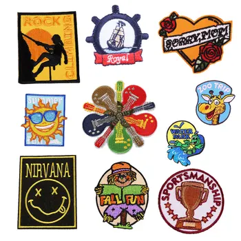 

Rectangle Animal Badge Patches for Clothing Iron on Embroider Sew Applique Cute Fabric DIY Apparel Patch Accessories Decoration