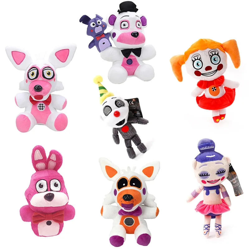 25 см Fnaf игрушки 5 Five Nights at Freddys плюшевая кукла игрушка Чика сестра расположение Peluche мягкая кукла День рождения Рождественский подарок