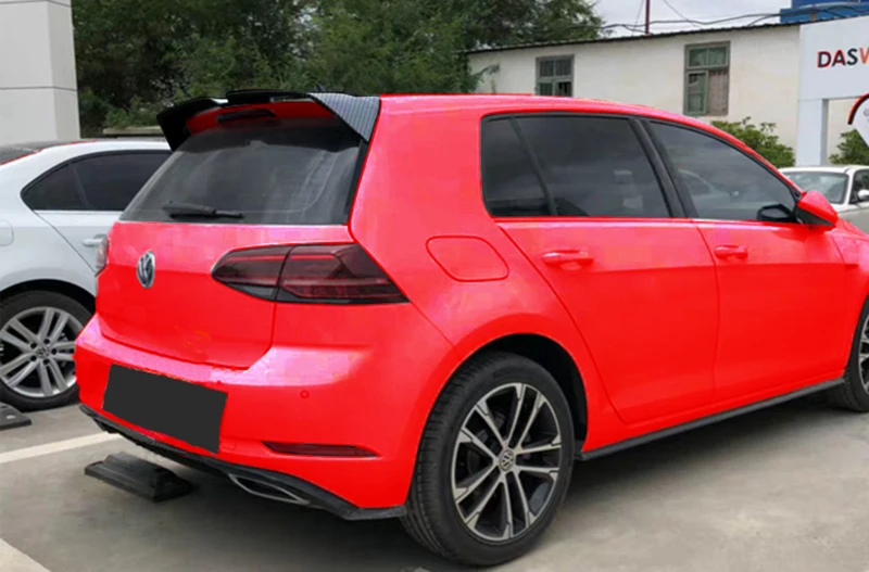 Для Volkswagen Golf 7 GTI 2013- спойлер из углеродного волокна декоративный узор заднее крыло Golf 7 GTI Высококачественный ABS спойлер