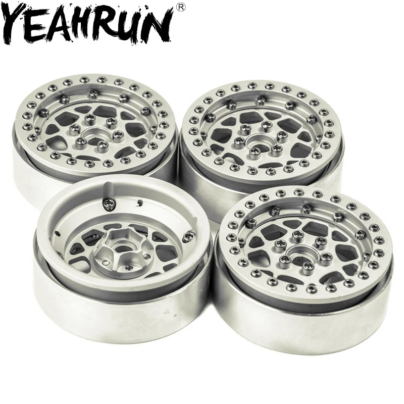 

YEAHRUN 2.2 inch Metal Beadlock Wheel Rims 25mm Width for 1/10 RC AXIAL Wraith TRX-4 D90