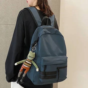 

Dcimor 2020 new products unisex backpack Korean casual The large capacity School bags for students Pure color Women's travel bag