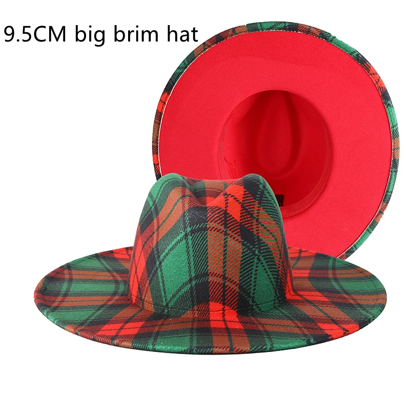 9.5CM large brimmed fedora hat unisex 