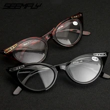 Seemfly очки для чтения женские новые женские роскошные очки кошачий глаз оправа для чтения смола линзы Пресбиопия Reader очки для женщин