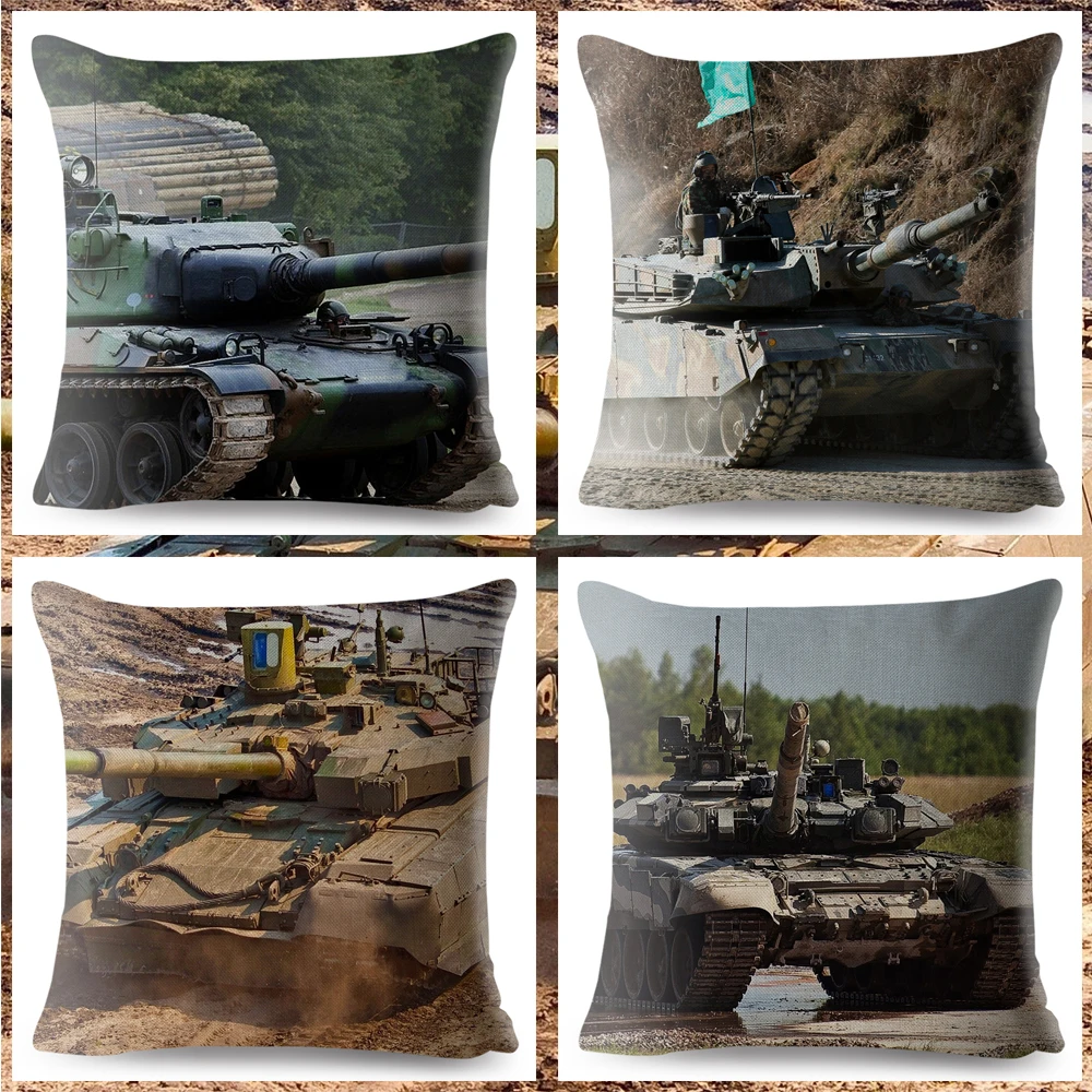 Военный Вентилятор Танк автомобиля украшение чехлов на подушки боевое оружие белье 45*45 см наволочка для дивана домашняя наволочка с изображением автомобиля наволочки