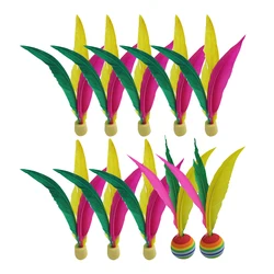 10PCS Outdoor Badminton Ball Set Children Rubber Shuttlecock Feather Shuttlecock For Beach Kids Children Game