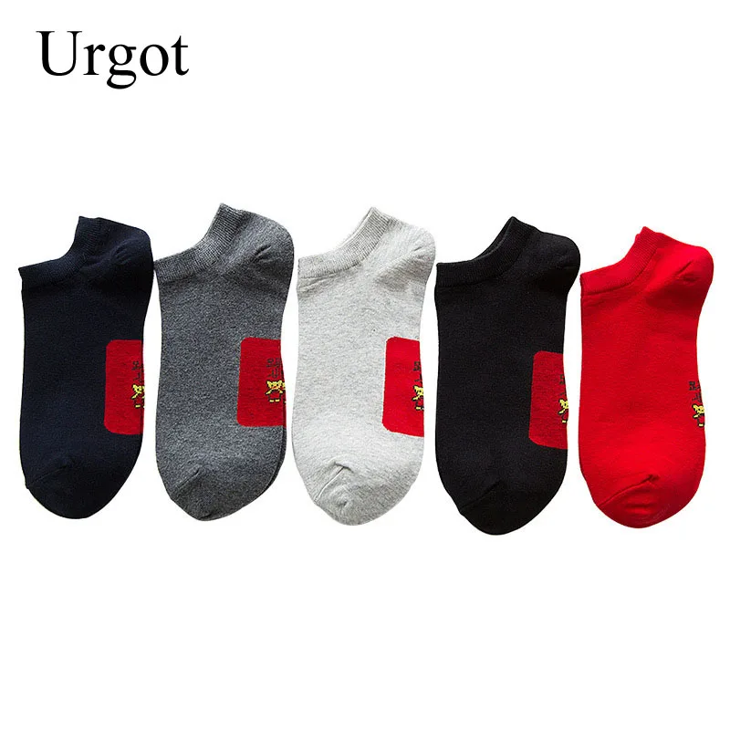 

Urgot 5 Pairs Mens Socks Step On The Villain Low Cut Socks New Men Fortune Socks Cotton All Seasons Funny Socks Meias Calcetines