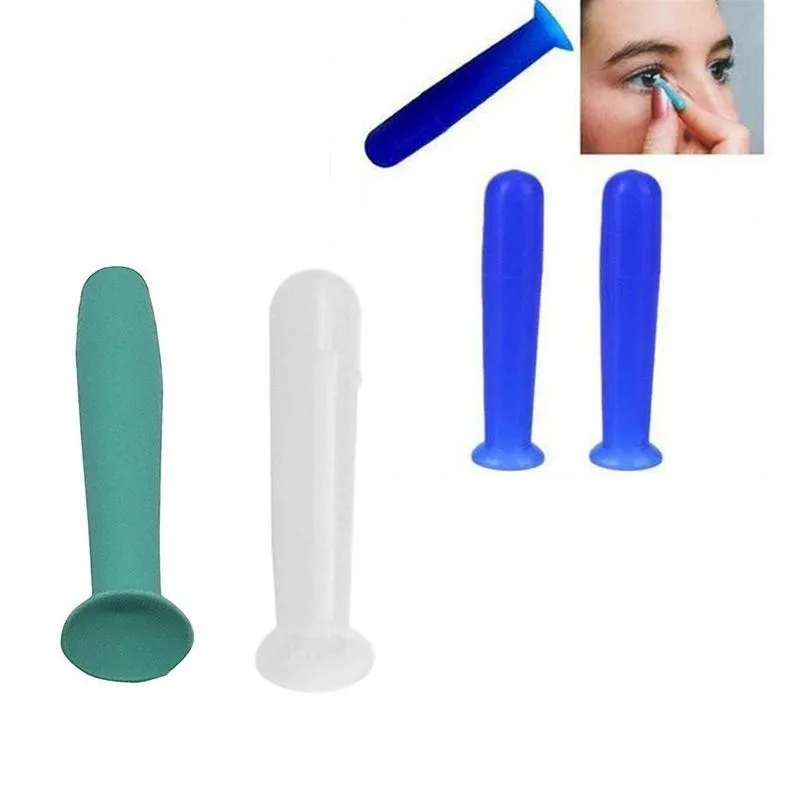 

1pc Handy Silicone Contact Lenses Small Suction Cups Stick Portable Rgp Contacts Lens Inserter Remover Anti Slip For Eyes Care