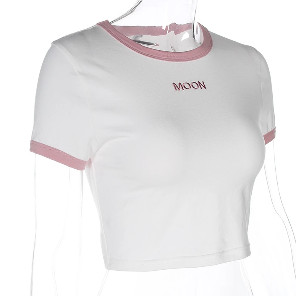 H47a891f46cac4e52a149f836abe050b1D - Angel Letter Printed Short Sleeve T-Shirts