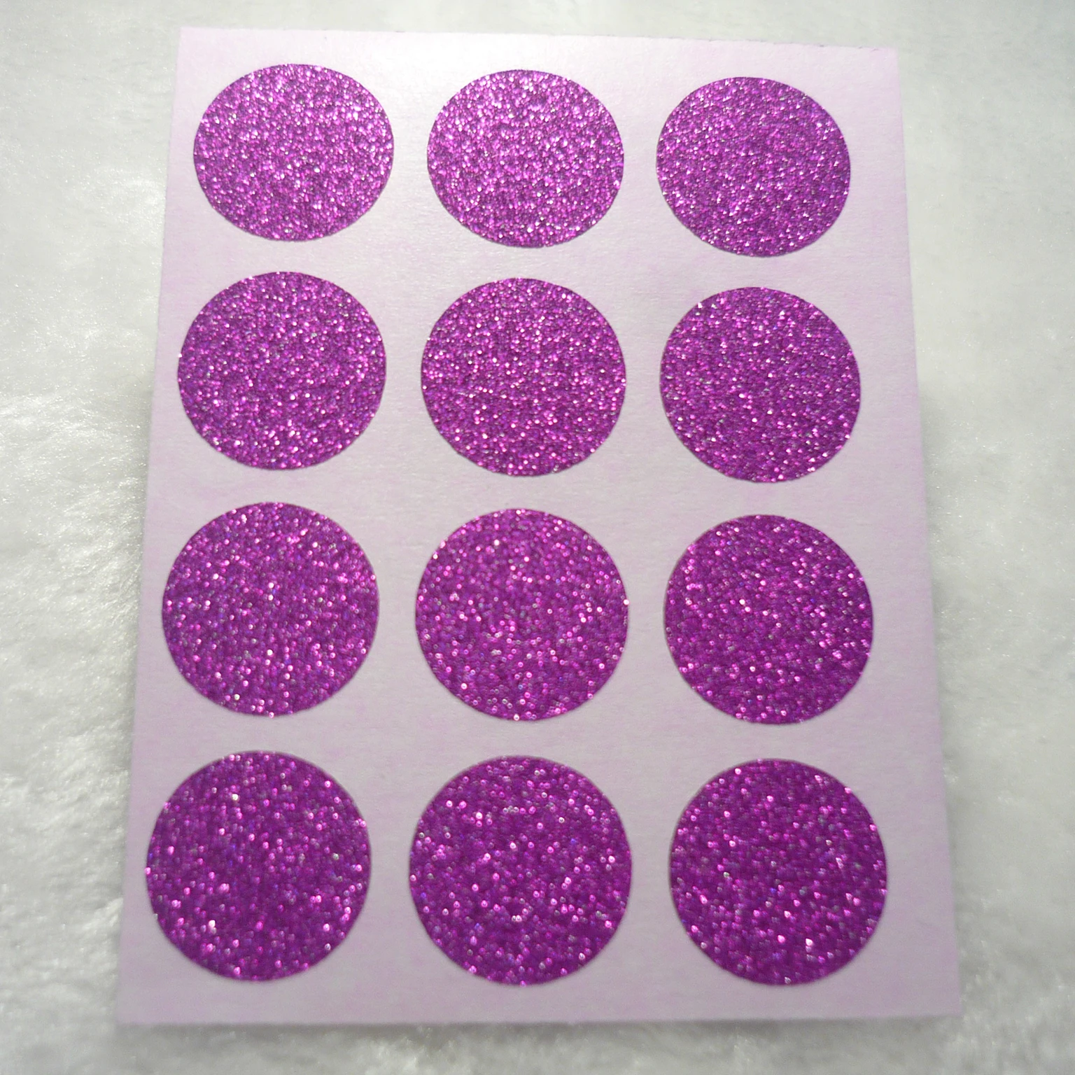 19mm/0.75inch Sparkly Round Dot Stickers pink glitter stickerStickers