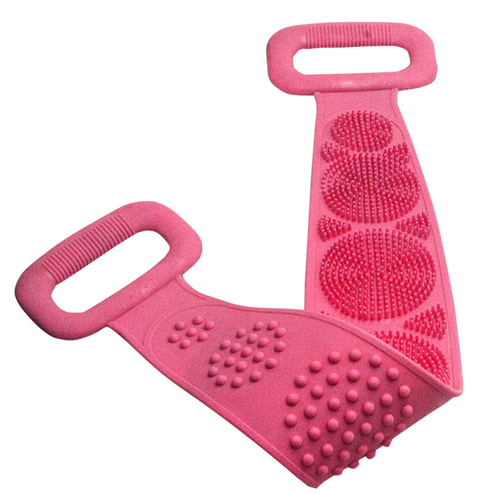 

Bath Shower Bath Belt Silicone Body Brush Exfoliating Back Brush Belt Wash Good Toughness Rub Towel Bathroom Supplies