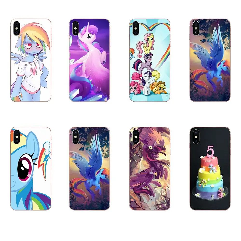 

Soft TPU Cover For Sony Xperia Z Z1 Z2 Z3 Z4 Z5 compact Mini M2 M4 M5 T3 E3 E5 XA XA1 XZ Premium My Little Pony Flower Rainbow