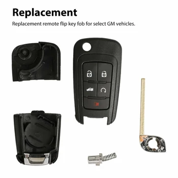 

Parts Key Fobs Black For Chevy 2010-16 Camaro Cruze Equinox Malibu Key Car New