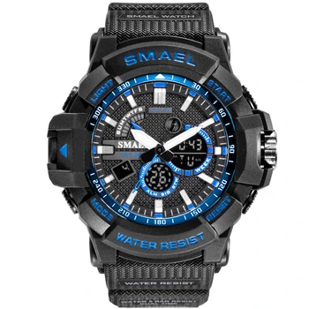 

SMAEL Army Military Wrist Watch 50m Waterproof Sport Date Analog Quartz Watch LED Clock Fo Relogios Masculino Men's Watch Xfcs