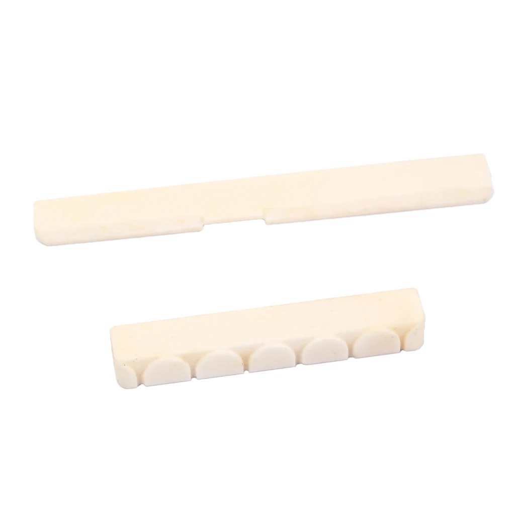1 Set Guitar Bone Bridge Saddle Blank&Nut for Classical Guitar Parts Accessories