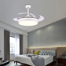 42 дюймов, креативные потолочные вентиляторы в скандинавском стиле с подсветкой, невидимый смарт-пульт дистанционного управления, светильник для дома, гостиной, светодиодный светильник с затемнением